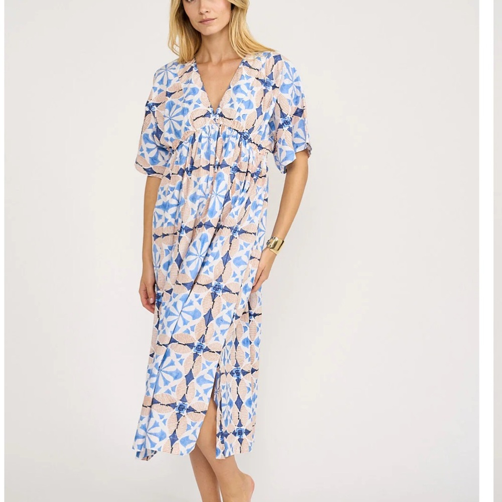 New with tags Marea MILLA KAFTAN - BLUE CAFE TILE